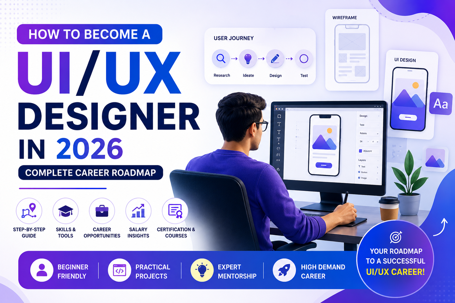 How to Become a UI/UX Designer in 2026: Complete Career Roadmap (Step-by-Step Guide)