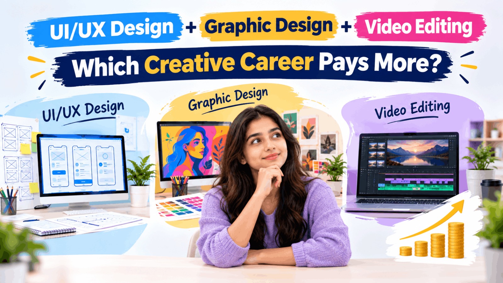 UI/UX Design + Graphic Design + Video Editing: Which Creative Career Pays More?