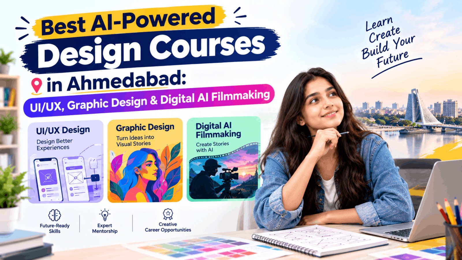 Best AI-Powered Design Courses in Ahmedabad: UI/UX, Graphic Design & Digital AI Filmmaking
